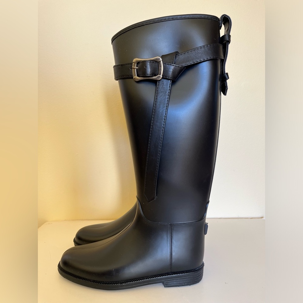 NWT - Dirty Laundry Women’s Rain Boots- Knee High in Black - Size 6